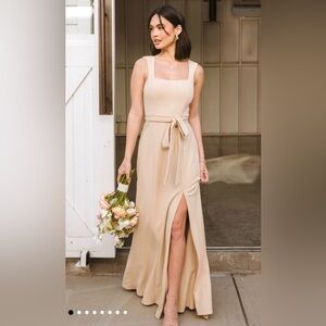 Show Me Your MuMu Champagne Pink Paris Gown Bridesmaid Dress Size Large